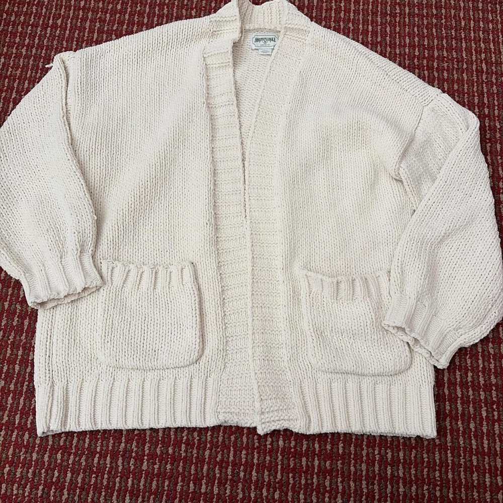 American Eagle Women's Cream Cardigan